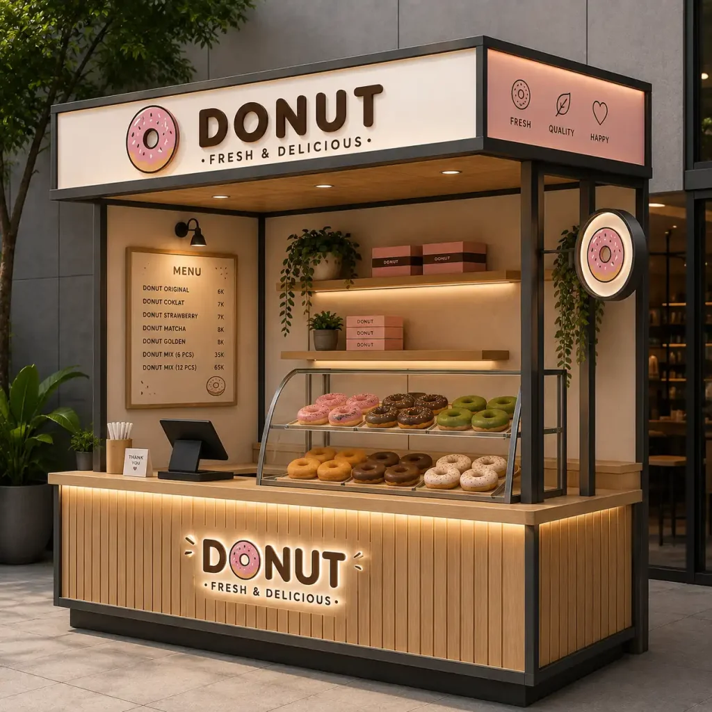 Custom Stand Booth Donat