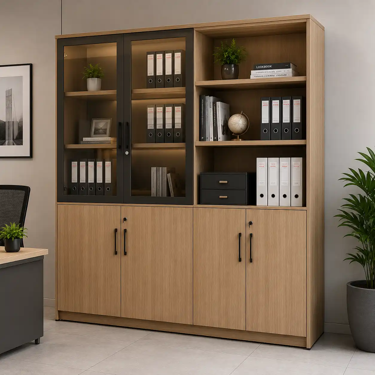 Lemari Dokumen Kantor Depok Custom Ukuran Sesuai Ruangan